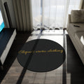Black Signature Script Rug