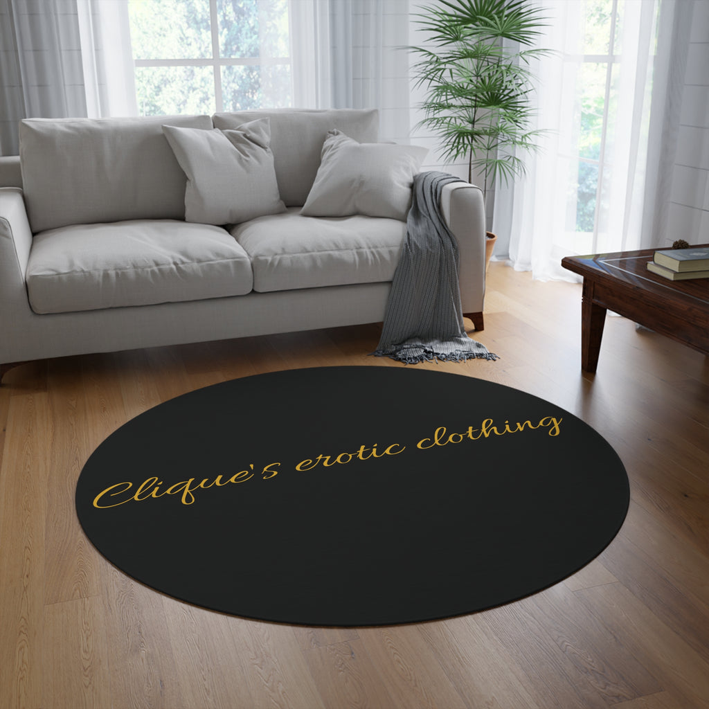 Black Signature Script Rug